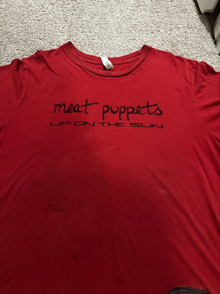 MEAT PUPPETS BAND T-SHIRT~UP ON THE SUN~ORIGINAL~RED~2XL~CANVAS~RARE~VINTAGE