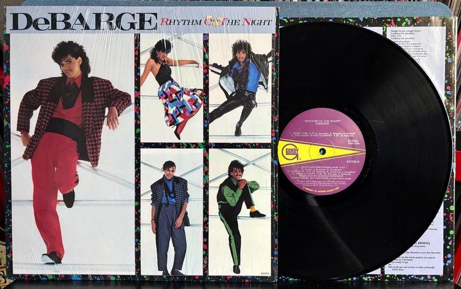 DEBARGE RHYTHM OF THE NIGHT~ORIG 1985 GORDY LP w/SHRINK~INNER~BOOGIE~DISCO~SOUL