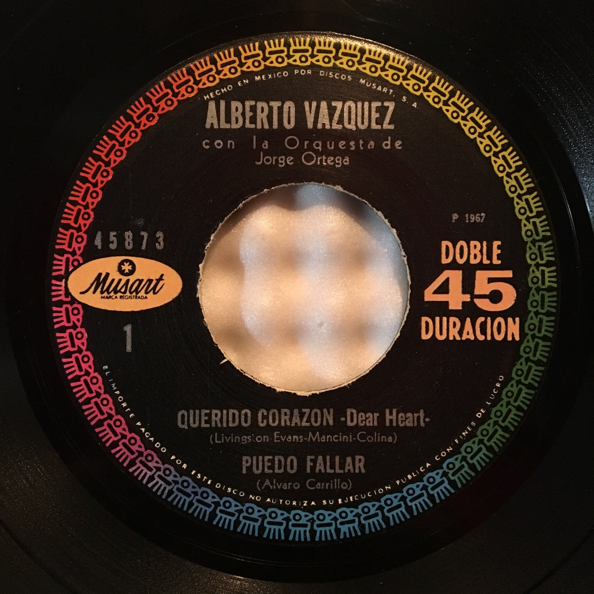 ALBERTO VAZQUEZ BOTE DE BANANAS~1950s MUSART PIC SLEEVE 7" EP~QUERDIO CORAZON