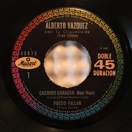ALBERTO VAZQUEZ BOTE DE BANANAS~1950s MUSART PIC SLEEVE 7" EP~QUERDIO CORAZON