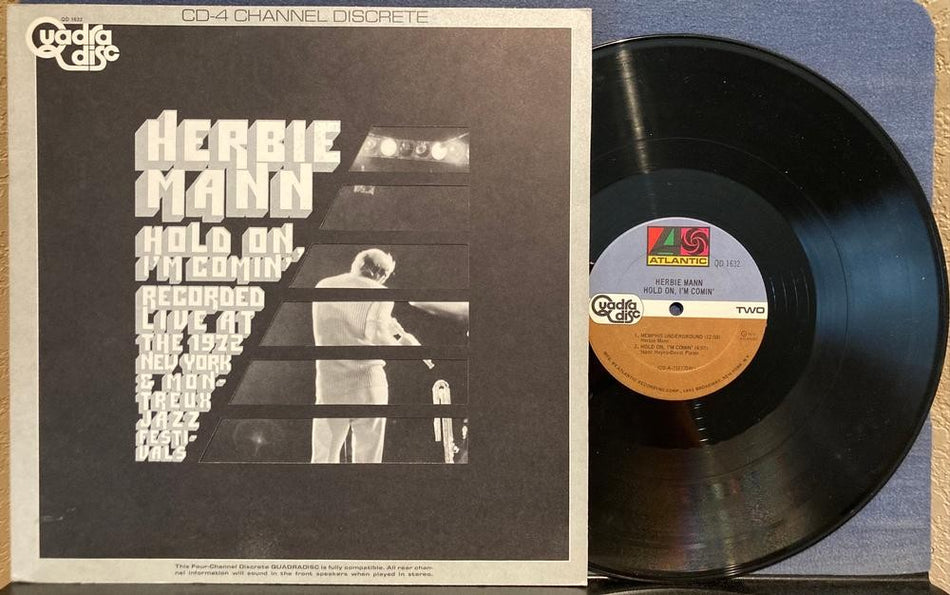 HERBIE MANN HOLD ON I'M COMIN~NM- 1973 ATLANTIC CD-4 DISCRETE QUADRADISC LP~QUAD