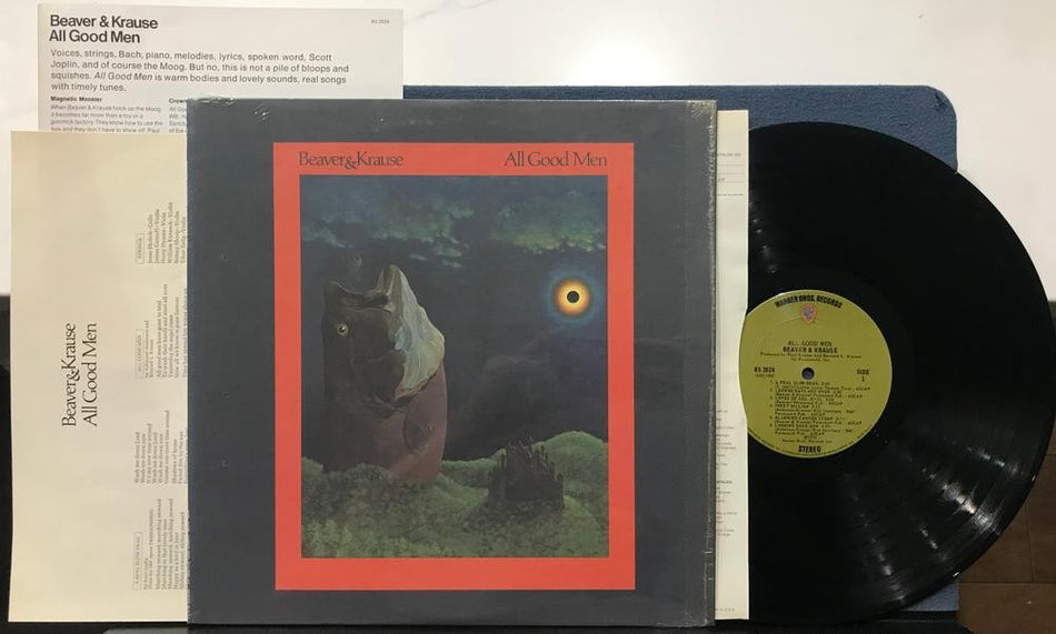 BEAVER AND KRAUSE ALL GOOD MEN~1972 WARNER BROS 1st PRESS LP w/SHRINK~INSERTS