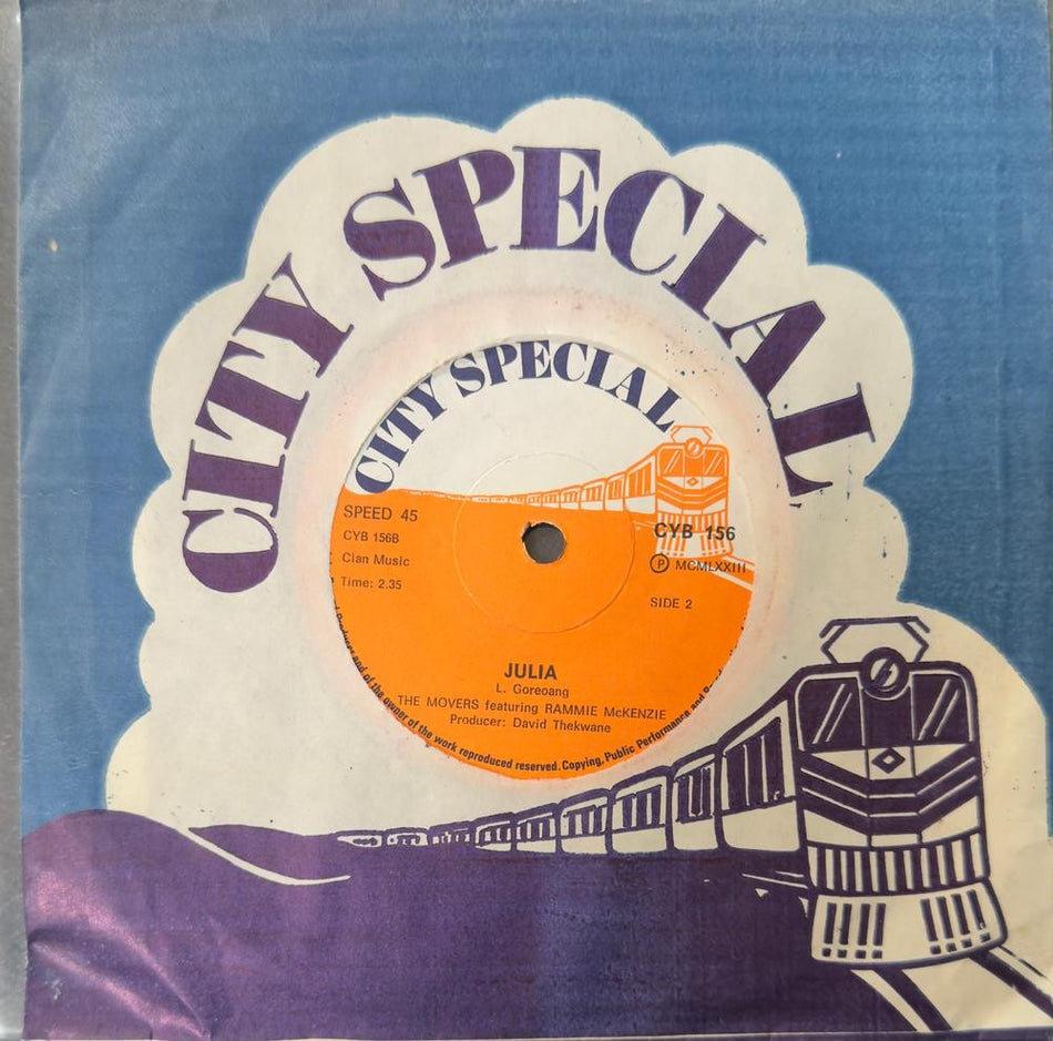 SO. AFRICA 45~THE MOVERS~GUAVA JELLY / JULIA~1973 CITY SPECIAL SOUL 7'~HEAR~NASH