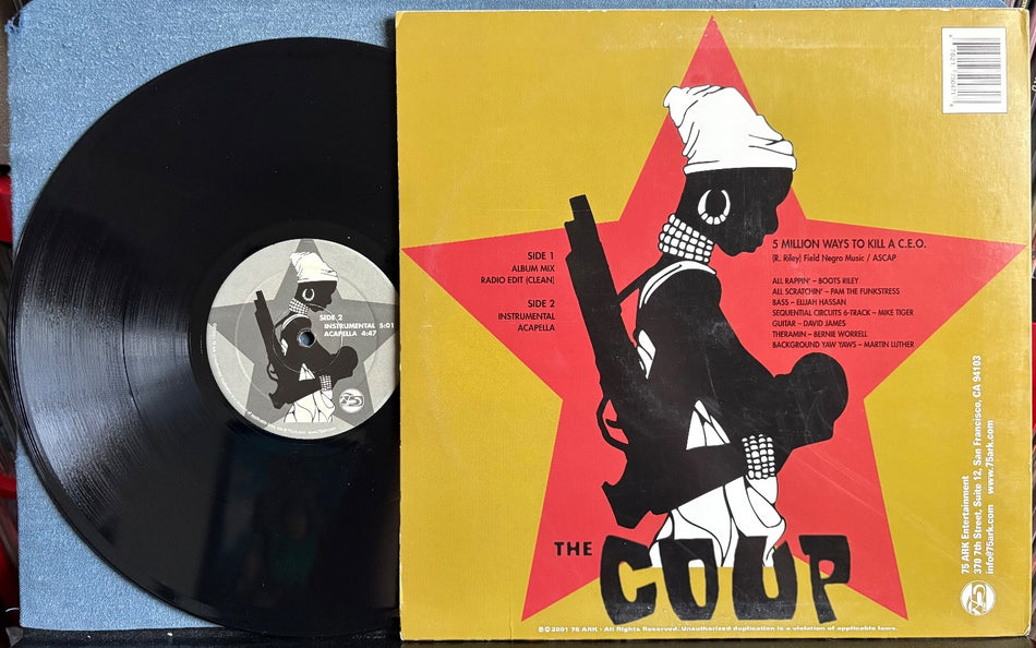 THE COUP 5,000,000 WAYS TO KILL A C.E.O.~2001 75 ARK 12-INCH SINGLE LP~HIP HOP