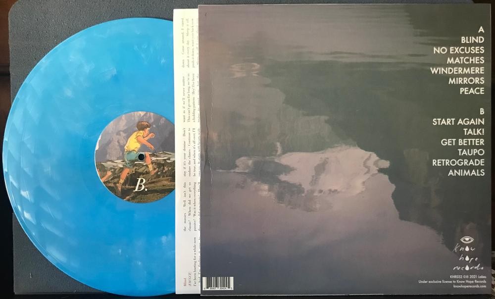 LAKES START AGAIN~NM '21 KNOW HOPE SKY BLUE MARBLE VINYL LP~INNER SLV~INDIE ROCK