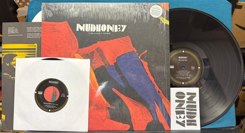 MUDHONEY THE LUCKY ONES~NM- 2008 1st PRESS LP w/BONUS 7-INCH~INSERT~SHRINK~HYPE