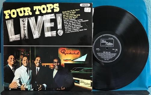 FOUR TOPS LIVE! ORG 1966 UK LP~TAMLA MOTOWN~SOUL~FUNK~ASK THE LONELY~NOT UNUSUAL