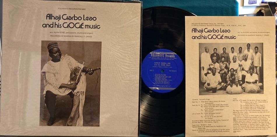 ALHAJI GARBO LEAO and his GOGE MUSIC~NM 1976 TRAD. NIGERIAN LP~SHRINK~INSERT