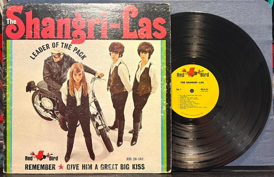 THE SHANGRI-LAS LEADER OF THE PACK~ORIG 1965 MONO RED BIRD LP~RB 20-101~POP ROCK