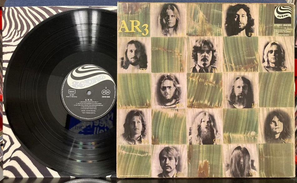 A.R. III~AR3~RARE ORIG 1972 ZEBRA GERMAN LP~LBL INNER SLV~KRAUTROCK~VPI CLEANED