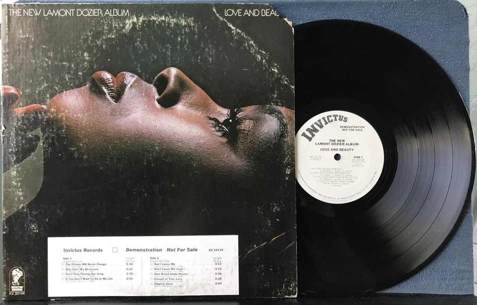 THE NEW LAMONT DOZIER ALBUM~LOVE AND BEAUTY~1974 INVICTUS WHITE LABEL PROMO LP