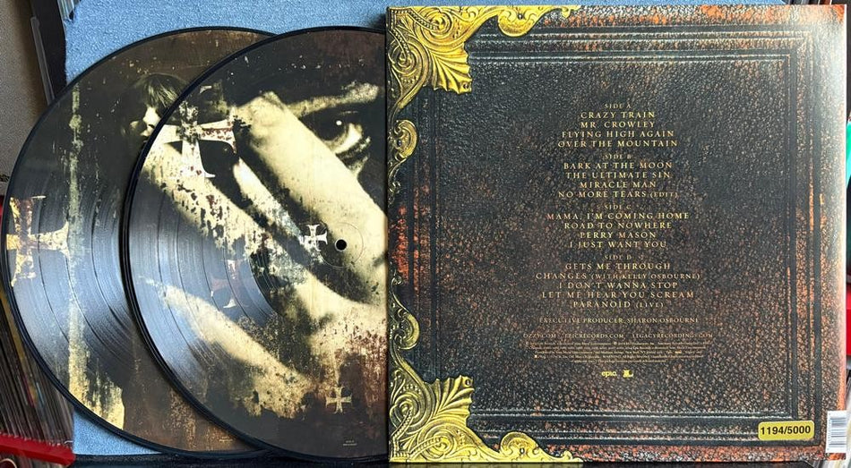 OZZY OSBOURNE MEMOIRS OF A MADMAN~NM- LIMITED NUMBERED PICTURE DISC 2-LP~METAL