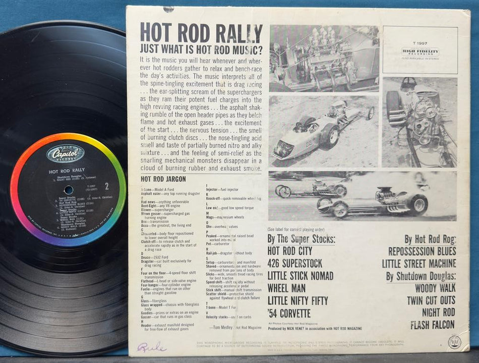 THE SUPER STOCKS HOT ROD RALLY~OG 1963 MONO SURF DRAG HOT ROD ROCKABILLY LP