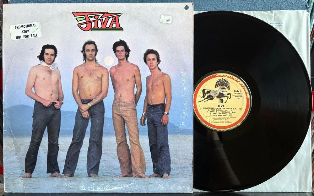 JIVA 1975 SELF-TITLED LP~DARK HORSE RECORDS PROMO COPY w/INNER~POP ROCK~STRAUSS