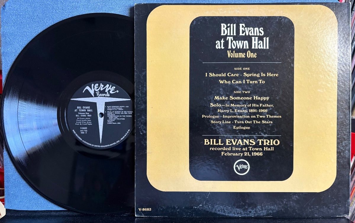 BILL EVANS TRIO AT TOWN HALL (VOLUME ONE)~ORIG 1967 MONO VERVE GATEFOLD LP~MODAL