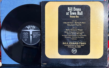 BILL EVANS TRIO AT TOWN HALL (VOLUME ONE)~ORIG 1967 MONO VERVE GATEFOLD LP~MODAL