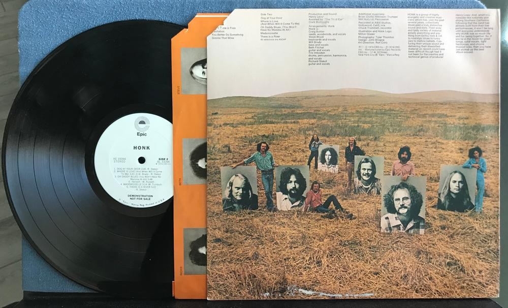 HONK 1974 SELF-TITLED LP~VG++ EPIC WHITE LABEL PROMO~TIMING BAR~INNER~PSYCH~PROG