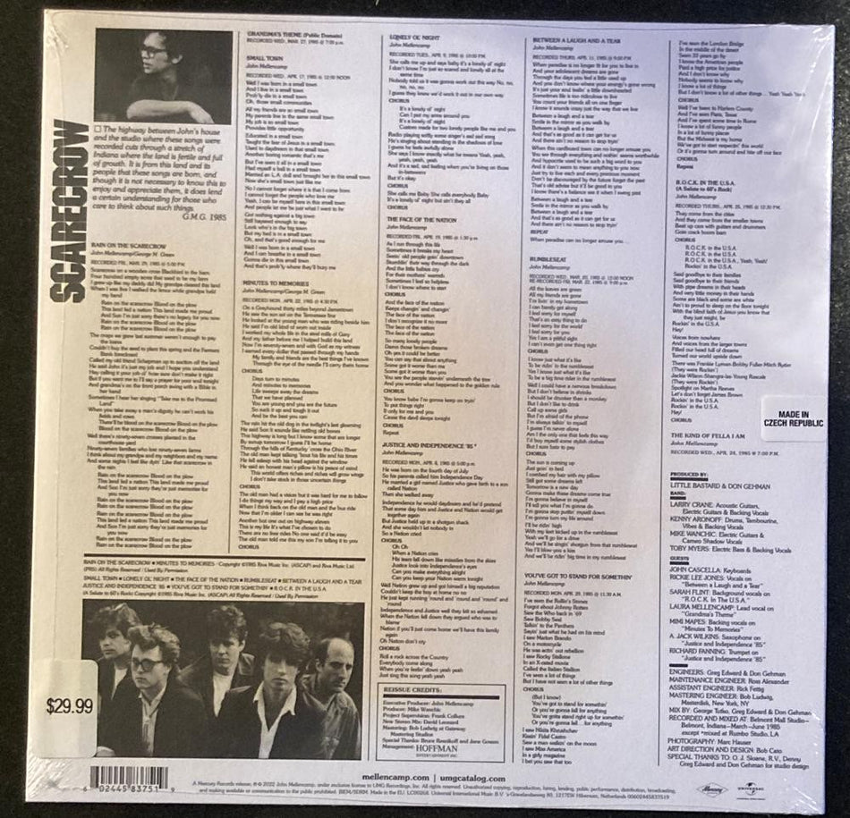 JOHN COUGAR MELLENCAMP SCARECROW~SEALED 180 GRAM DMM AUDIOPHILE LP