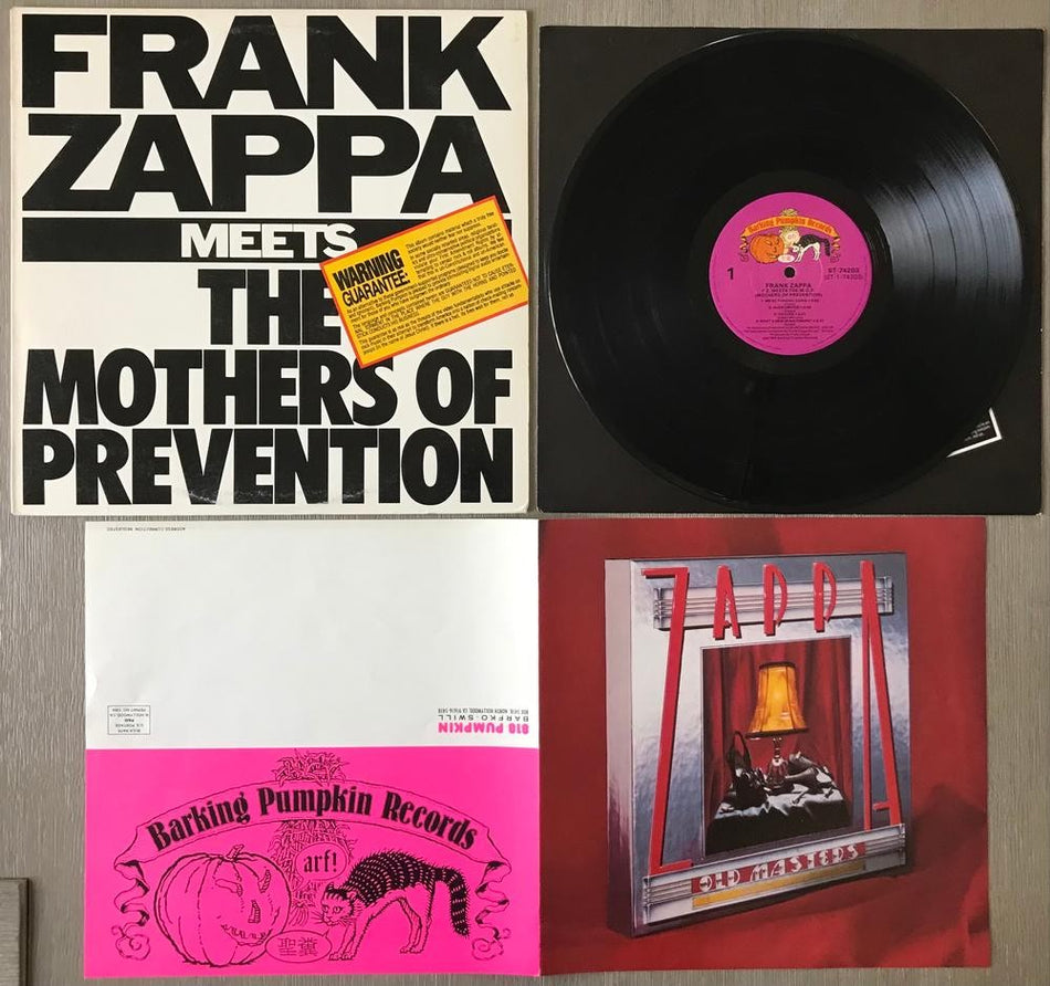 FRANK ZAPPA MEETS THE MOTHERS OF PREVENTION~1985 BARKING PUMPKIN LP~INSERT~INNER