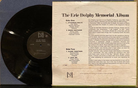 THE ERIC DOLPHY MEMORIAL ALBUM~1968 VEE-JAY MONO BLACK LABEL REISSUE LP~POST BOP