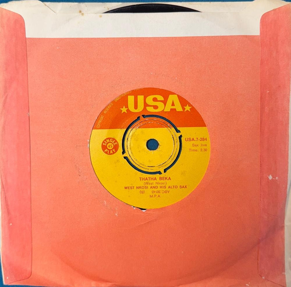 SOUTH AFRICA 45: WEST NKOSI EMTHUNZUNI/ THATHA BEKA~1970s on USA~JIVE JAZZ~HEAR