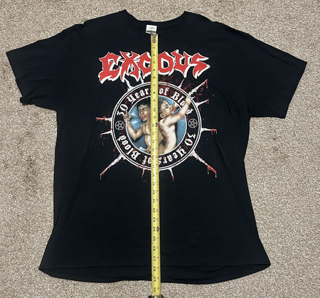 EXODUS 2010s T-SHIRT~30 YEARS OF BLOOD~ORIGINAL~XL~BLACK~EXC COND~RARE~VINTAGE