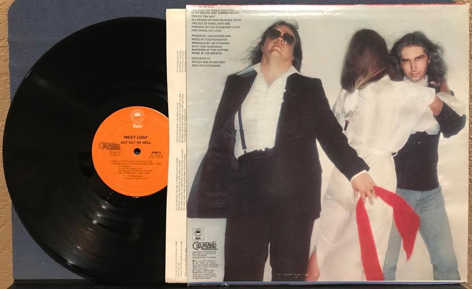 MEAT LOAF BAT OUT OF HELL~1977 CLEVELAND INTL. 1st PRESS LP w/INNER~JIM STEINMAN