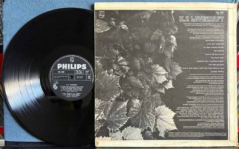 H.P. LOVECRAFT 1967 SELF-TITLED DEBUT LP~PHILIPS UK FIRST PRESS~PSYCH ROCK~ACID