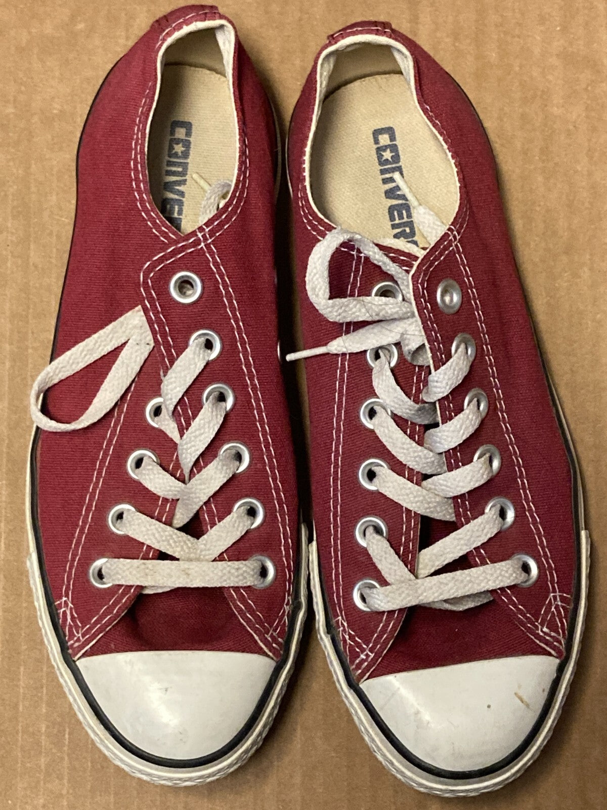 Converse CHUCK TAYLOR All Star Low Top Shoe BURGUNDY M9691 Mn 5 Wm 7~MAROON~EXC!