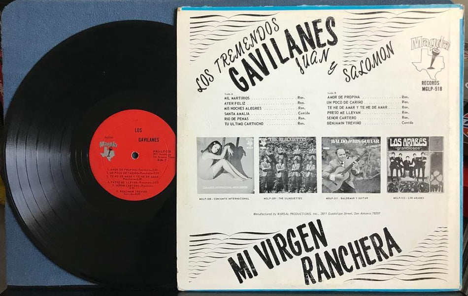 LOS TREMENDOS GAVILANES JUAN Y SALOMON~MI VIRGEN RANCHERA~1969 MAGDA LP~NORTENO