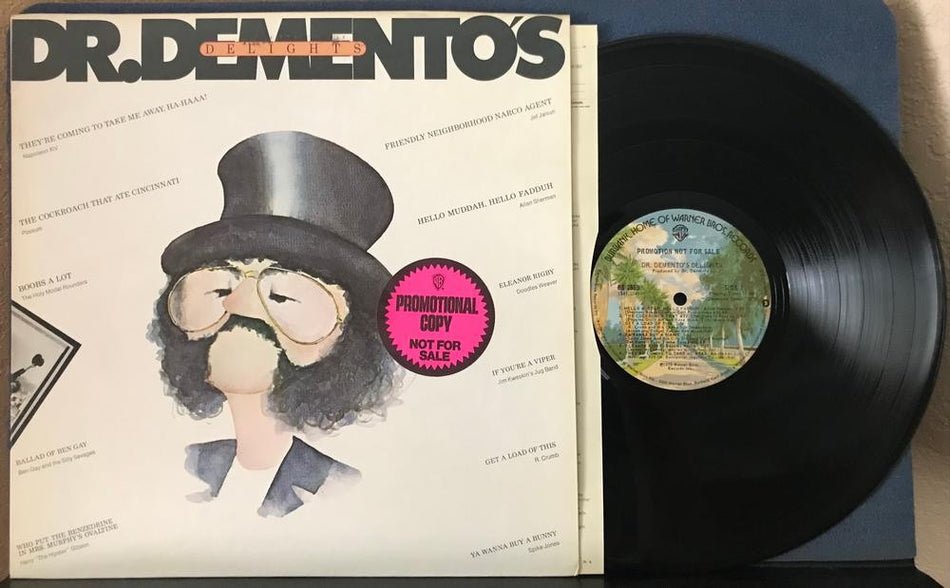 DR. DEMENTO'S DELIGHTS~1975 WARNER BROS. PROMO COMP. LP~VARIOUS~ODDBALL COMEDY