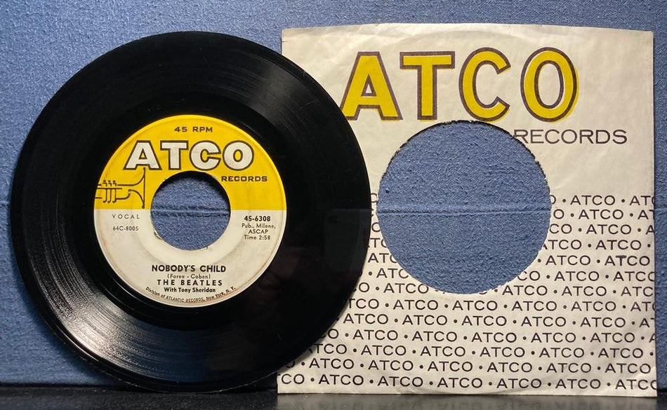 BEATLES~AIN'T SHE SWEET / NOBODY'S CHILD~1964 ATCO 7-INCH 45 SNGL~LBL SLV~LENNON