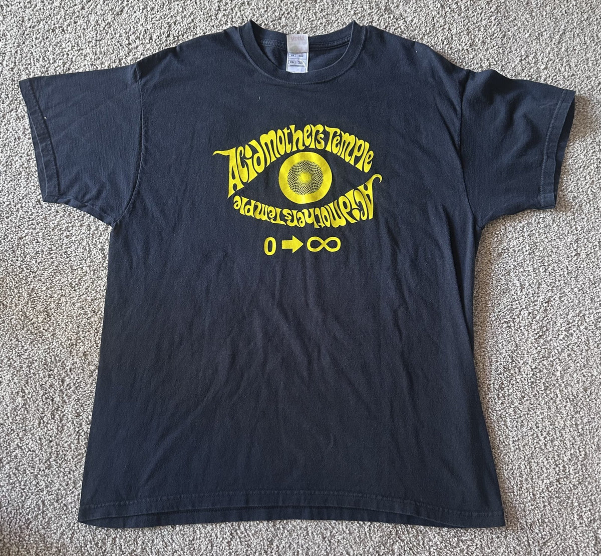 ACID MOTHERS TEMPLE T-SHIRT~IN 0 TO INFINITY~XL~GILDAN~BLACK~EXC COND~AMT~RARE