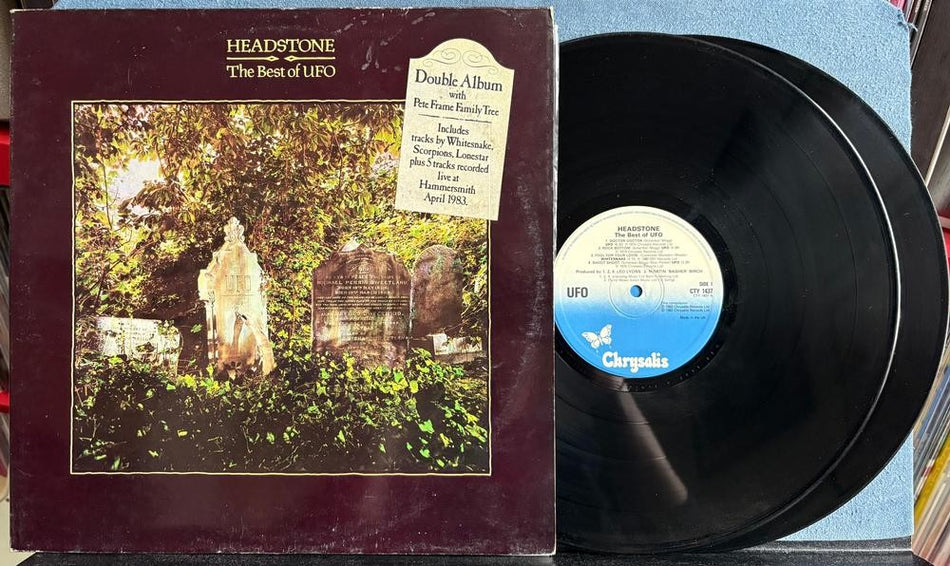 HEADSTONE: THE BEST OF UFO~VG++ 1983 CHRYSALIS UK 2-LP~HYPE~WHITESNAKE~SCHENKER