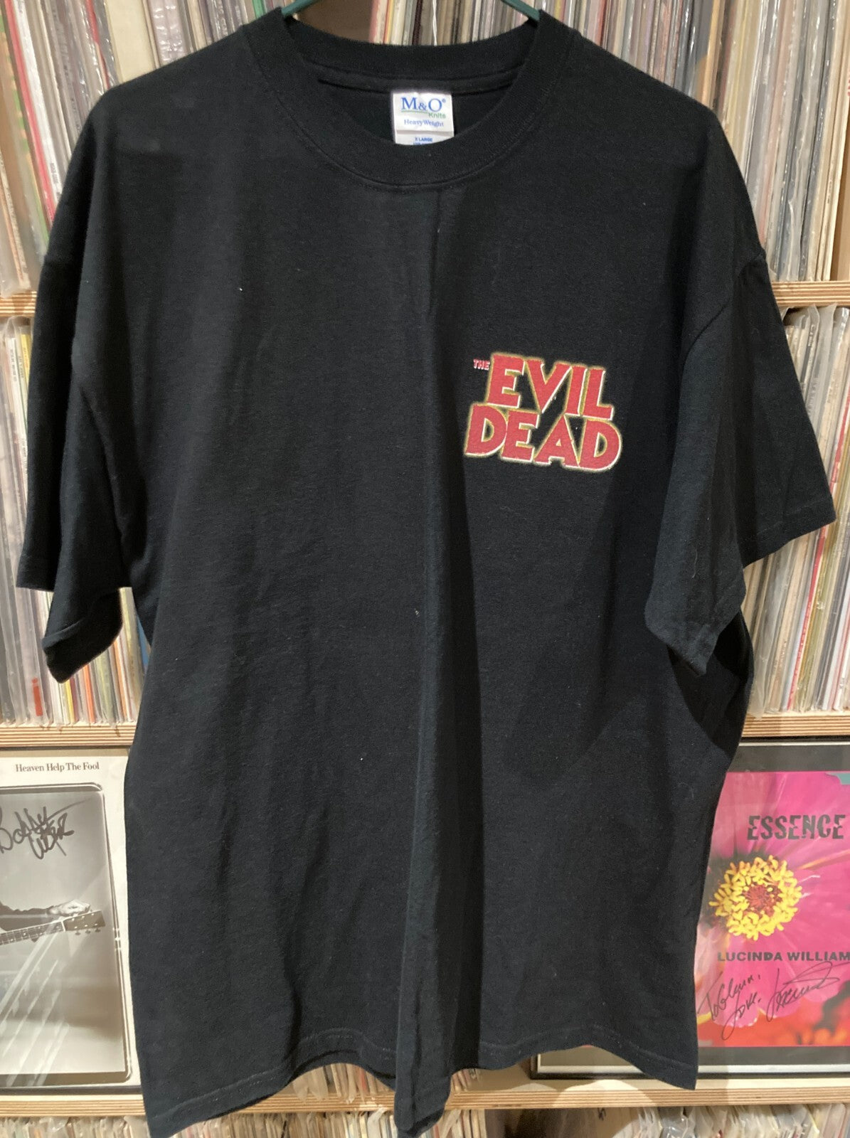 NEW! EVIL DEAD CHOKING HAND CROSS LOGO ORIG 2001 MOVIE PROMO T-SHIRT~XL~HORROR
