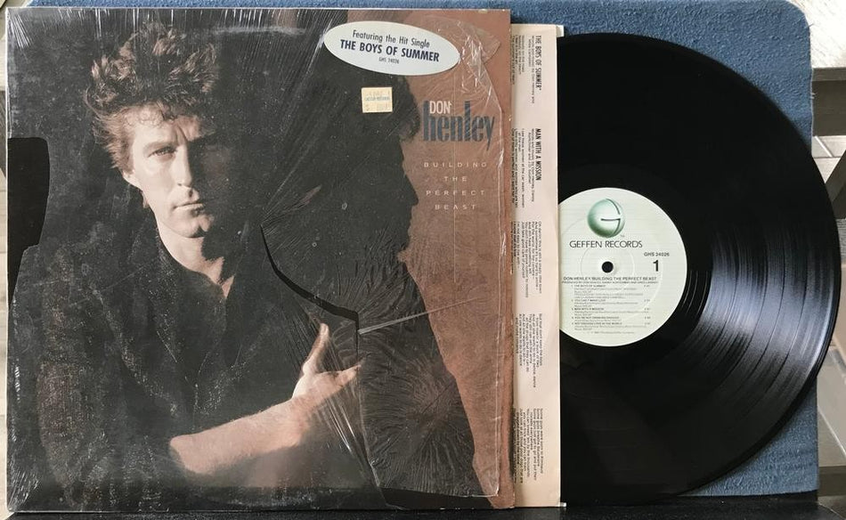 DON HENLEY BUILDING THE PERFECT BEAST~1984 GEFFEN LP~SHRINK~HYPE~INNER~EAGLES