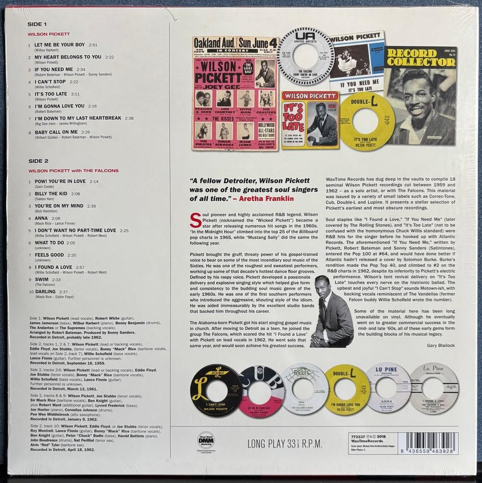 WILSON PICKETT LET ME BE YOUR BOY~EARLY YEARS 59-62~SEALED 2018 180 GRAM COMP LP