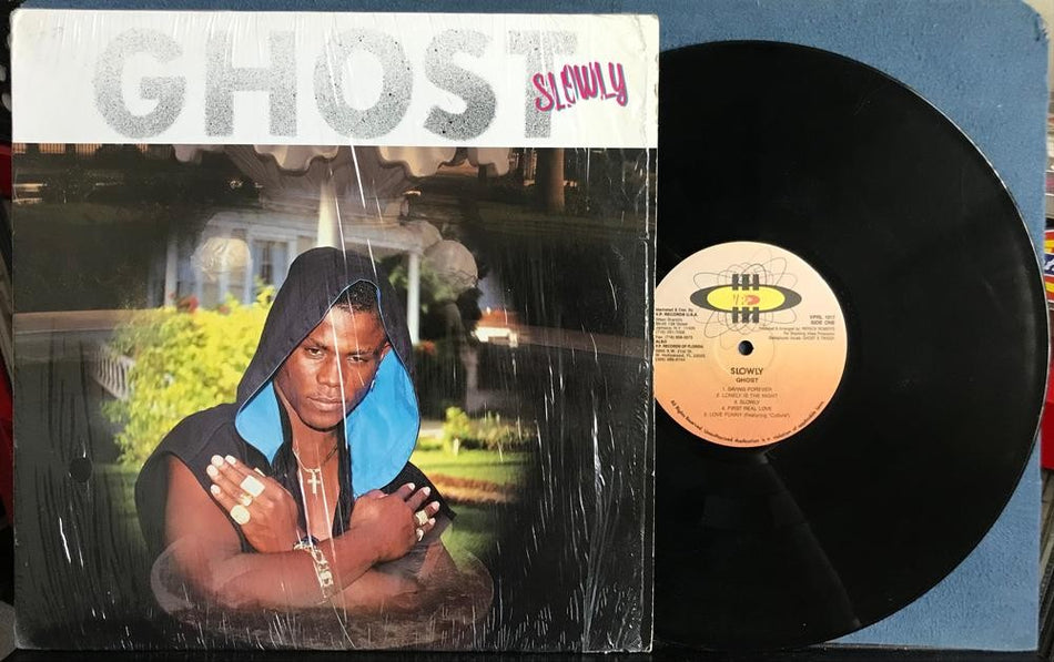 GHOST SLOWLY~VG++ 1993 VP RECORDS LP w/SHRINK~VPRL 1317~REGGAE~DANCEHALL~RAGGA