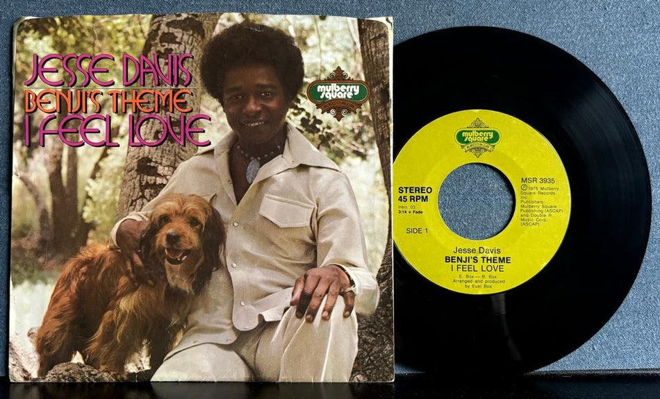 JESSE DAVIS BENJI'S THEME~ORIG 1975 MULBERRY SQUARE 7-INCH PIC SLV 45~SOUL VOCAL