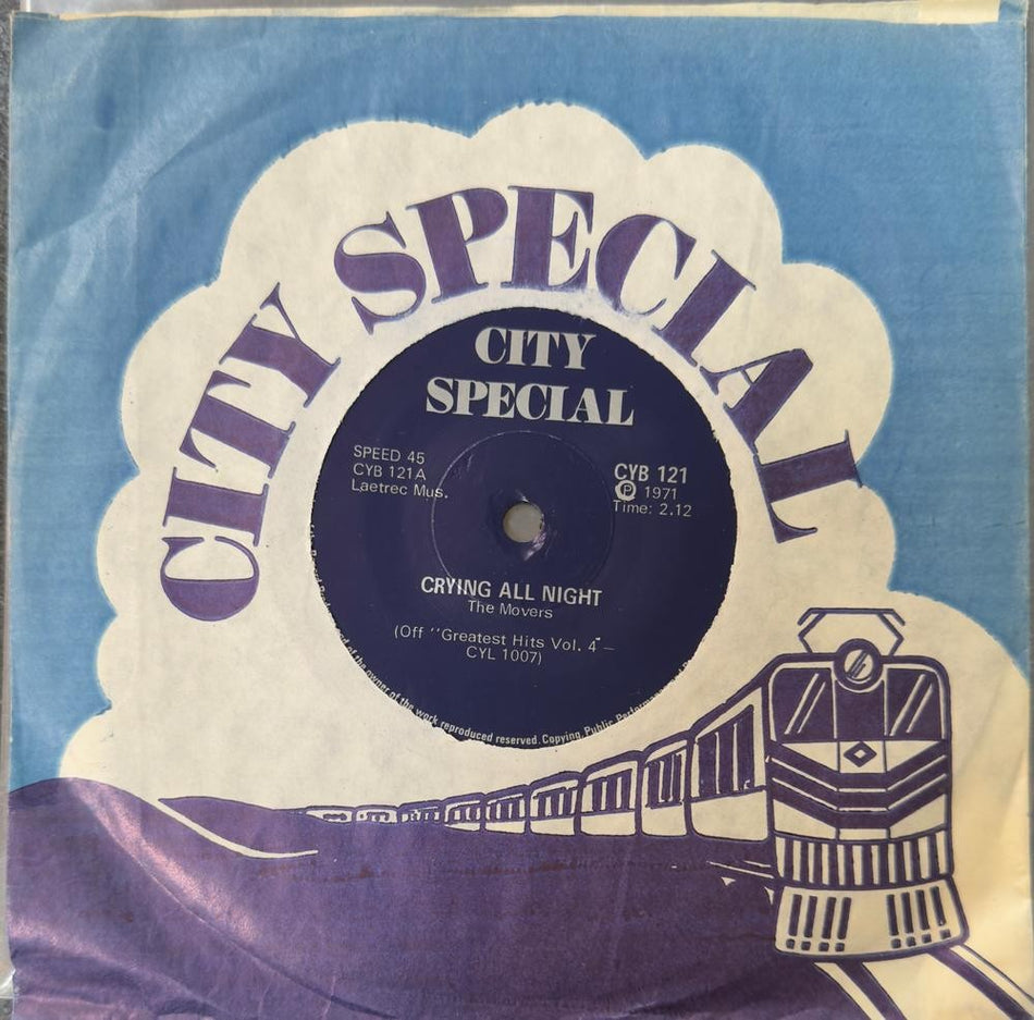 SO. AFRICA 45~THE MOVERS~CRYING ALL NIGHT/ PLEA TO MY HEART~71 CITY SPECIAL~HEAR