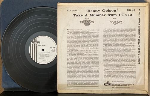 BENNY GOLSON TAKE A NUMBER FROM 1 TO 10~ORIG 1961 UK PYE JAZZ WHITE LABEL LP~BOP