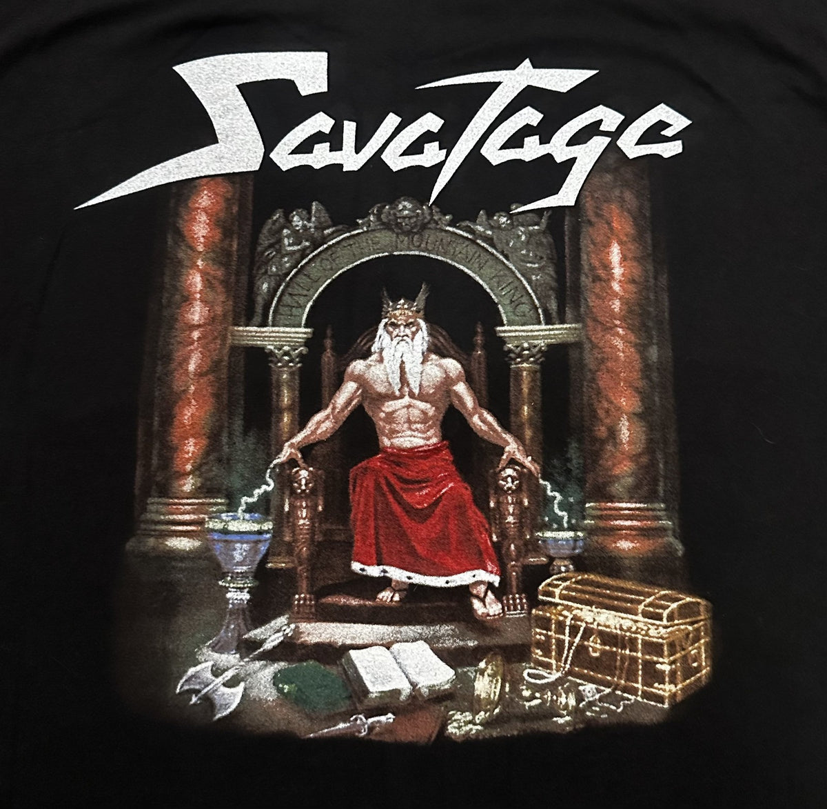 SAVATAGE CONCERT T-SHIRT~MADNESS REIGNS~SUMMER 2001 TOUR~LARGE~LG~BLACK~EXC COND