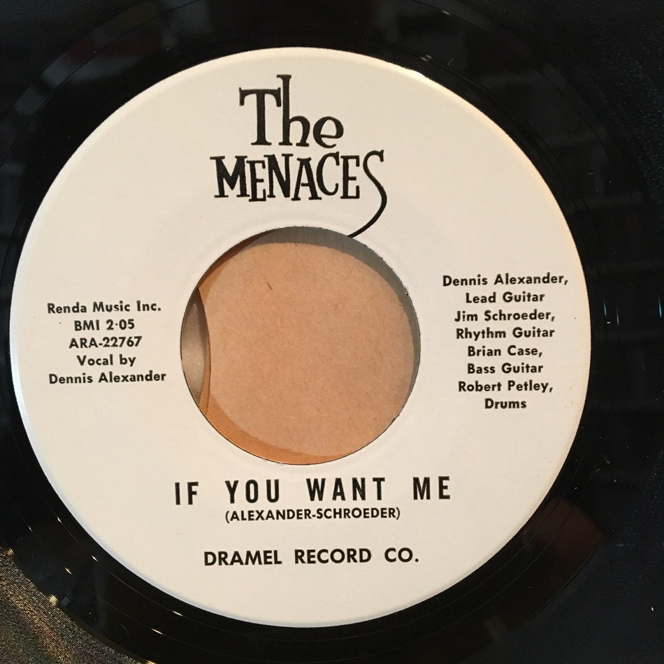 THE MENACES Till I Met You /If You Want Me~DRAMEL 22767~UNPLAYED! RARE AZ GARAGE