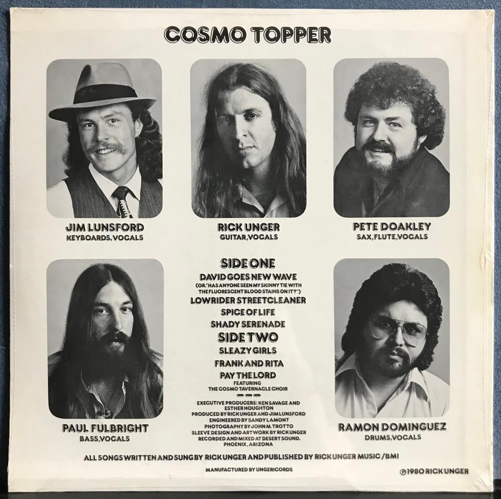 COSMO TOPPER~SEALED 1980 S/T ARIZONA PRIVATE LBL LP~LYRIC INSERT~PSYCH POWER POP