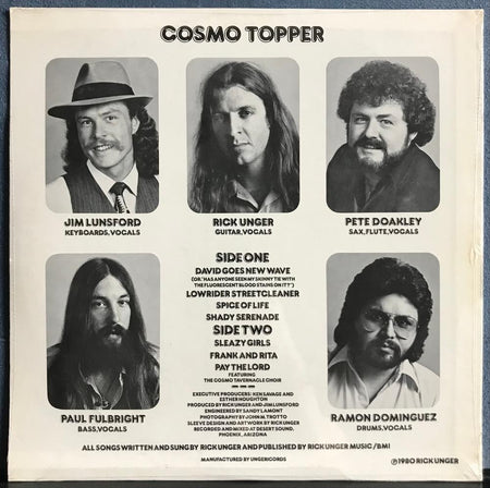 COSMO TOPPER~SEALED 1980 S/T ARIZONA PRIVATE LBL LP~LYRIC INSERT~PSYCH POWER POP
