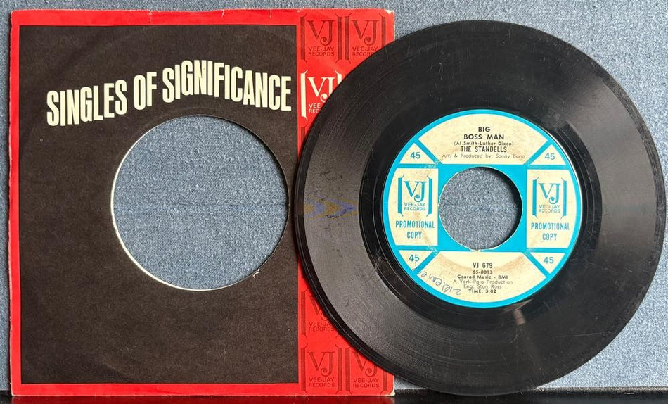 THE STANDELLS~DONT SAY GOODBYE /BIG BOSS MAN~1965 VEE JAY PROMO 7-INCH 45~GARAGE