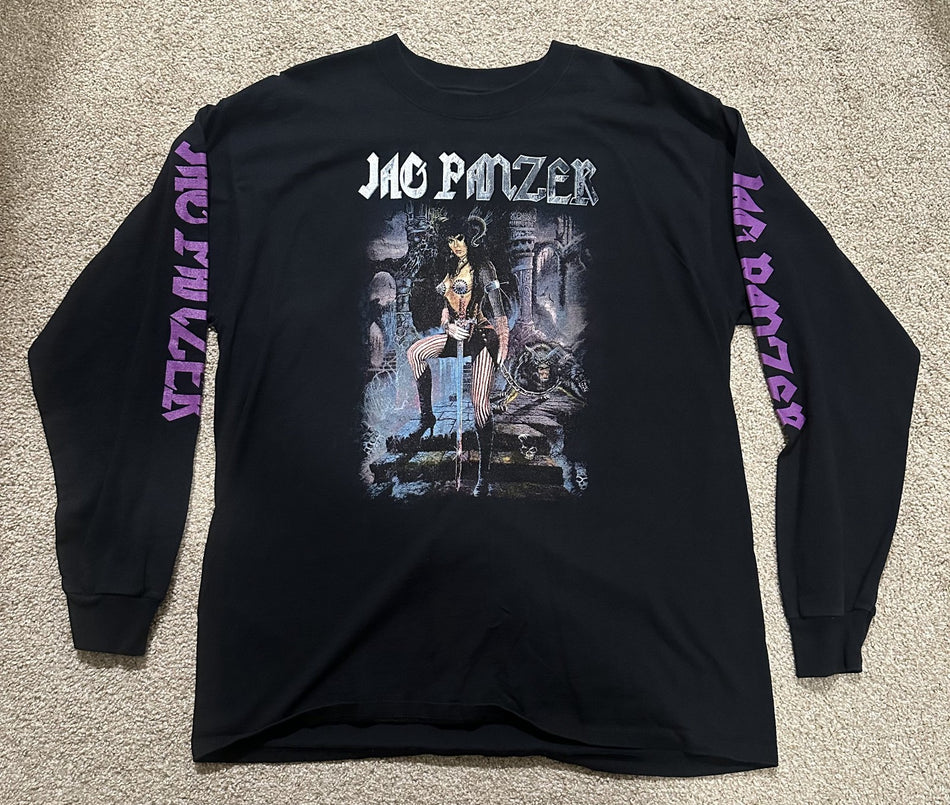 JAG PANZER CONCERT LONG SLEEVE T-SHIRT~2003 SPIKED BAT TOUR~BLACK~XL~EXC~VTG