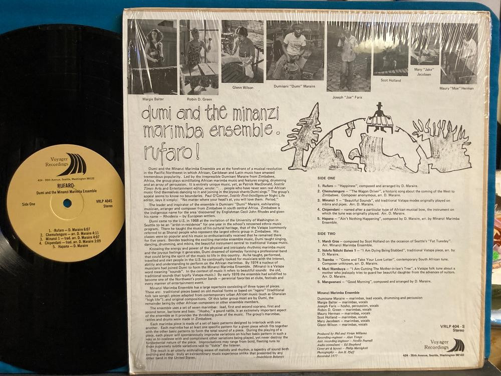 DUMI AND MINANZI MARIMBA ENSEMBLE~RUFARO~NM 1977 TRAD. WEST AFRICAN LP~SHRINK