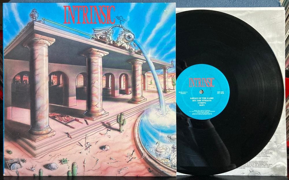 INTRINSIC SELF-TITLED LP~1988 NO WIMP RECORDS SECOND PRESS LP~INNER~QUIEX~METAL