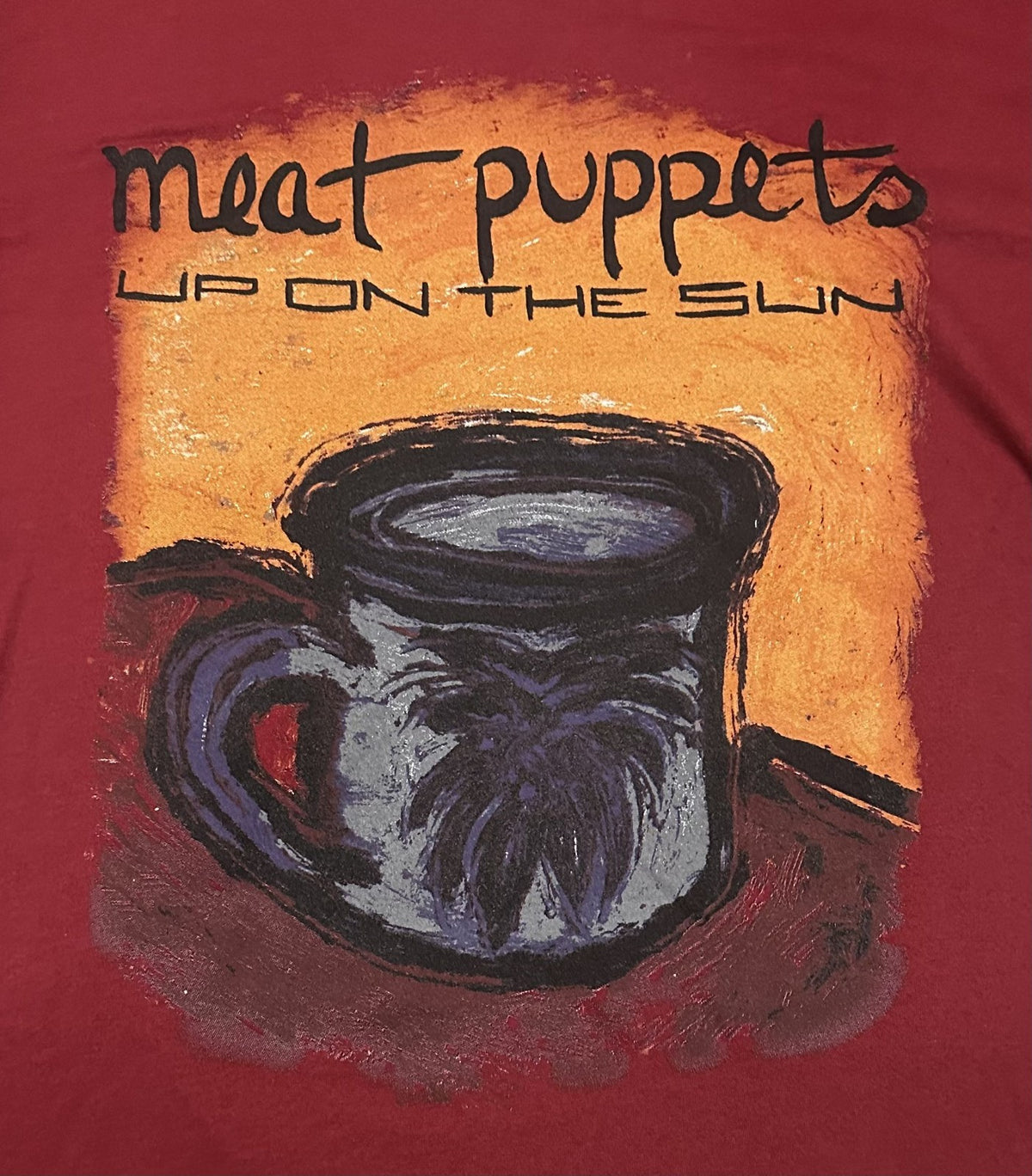 MEAT PUPPETS BAND T-SHIRT~UP ON THE SUN~ORIGINAL~LG~RED~EXC COND~RARE~BRAND NEW